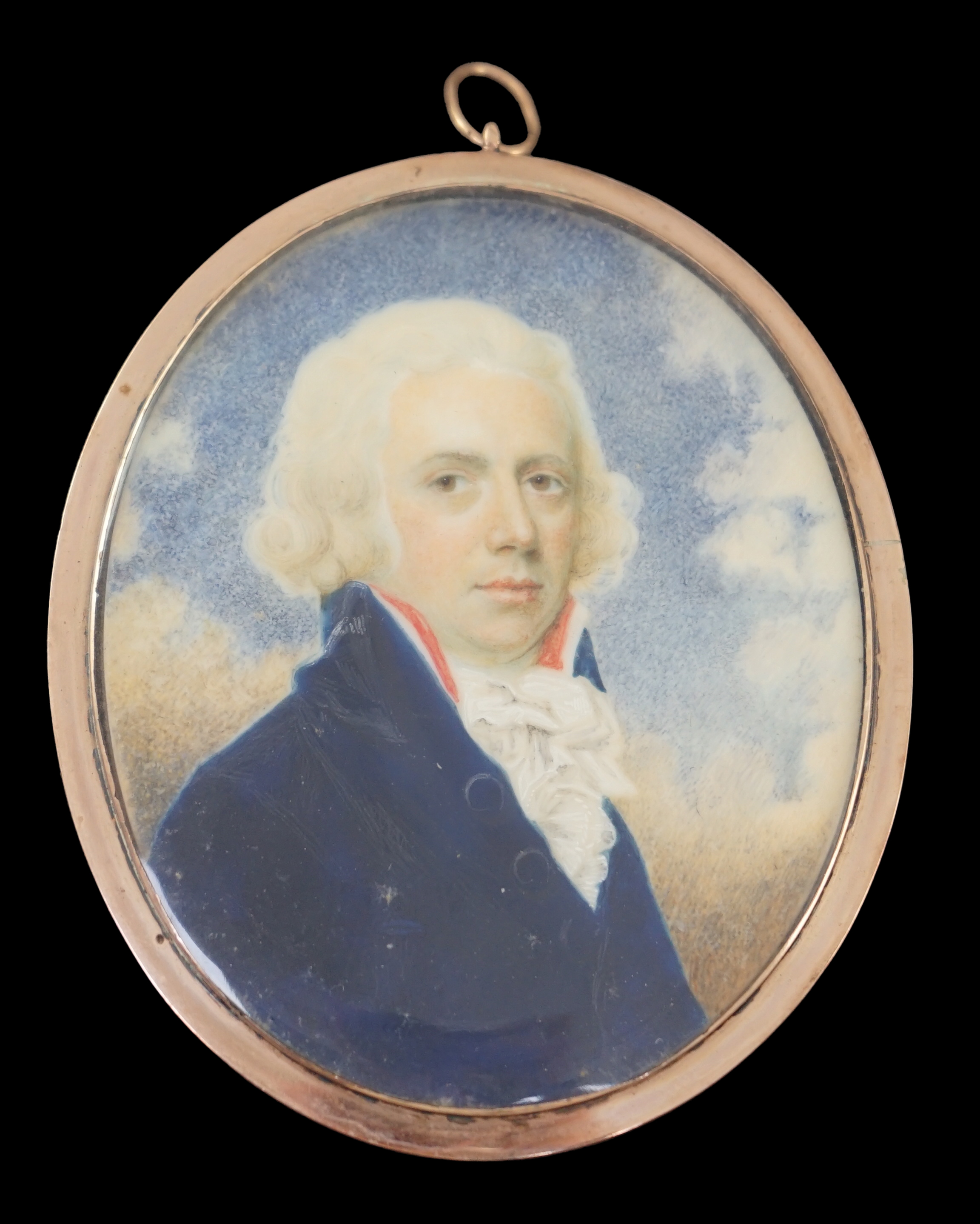 John Barry (fl.1784-1817), Portrait miniature of a gentleman, watercolour on ivory, 6.6 x 5.5cm. CITES Submission reference LY24QC3J